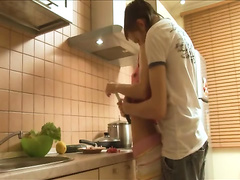 My small titted girl banged in kitchen