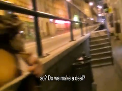 Perfect butt bombshell pulled in public and anal fucked by a str