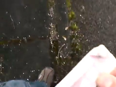 Filthy amateur fucked and facialized at the train station