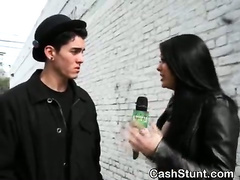 Amateur Girl Gets Fucked With Dildo On End Of A Pole