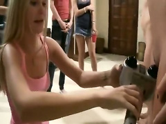 Bunch of amateur girls twat inspected by their sorority sisters