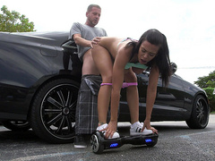 Sexy latina Luna Star fucked on her rollerboard