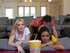 Dick Flicks And Chill with Kira Noir and Anastasia Knight - Reality Kings HD