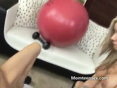 Teen cumshot mouth wide open
