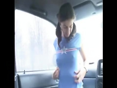 Russian amateurs sexing in the car