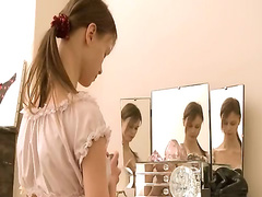 sexy brunette fingering her vagina